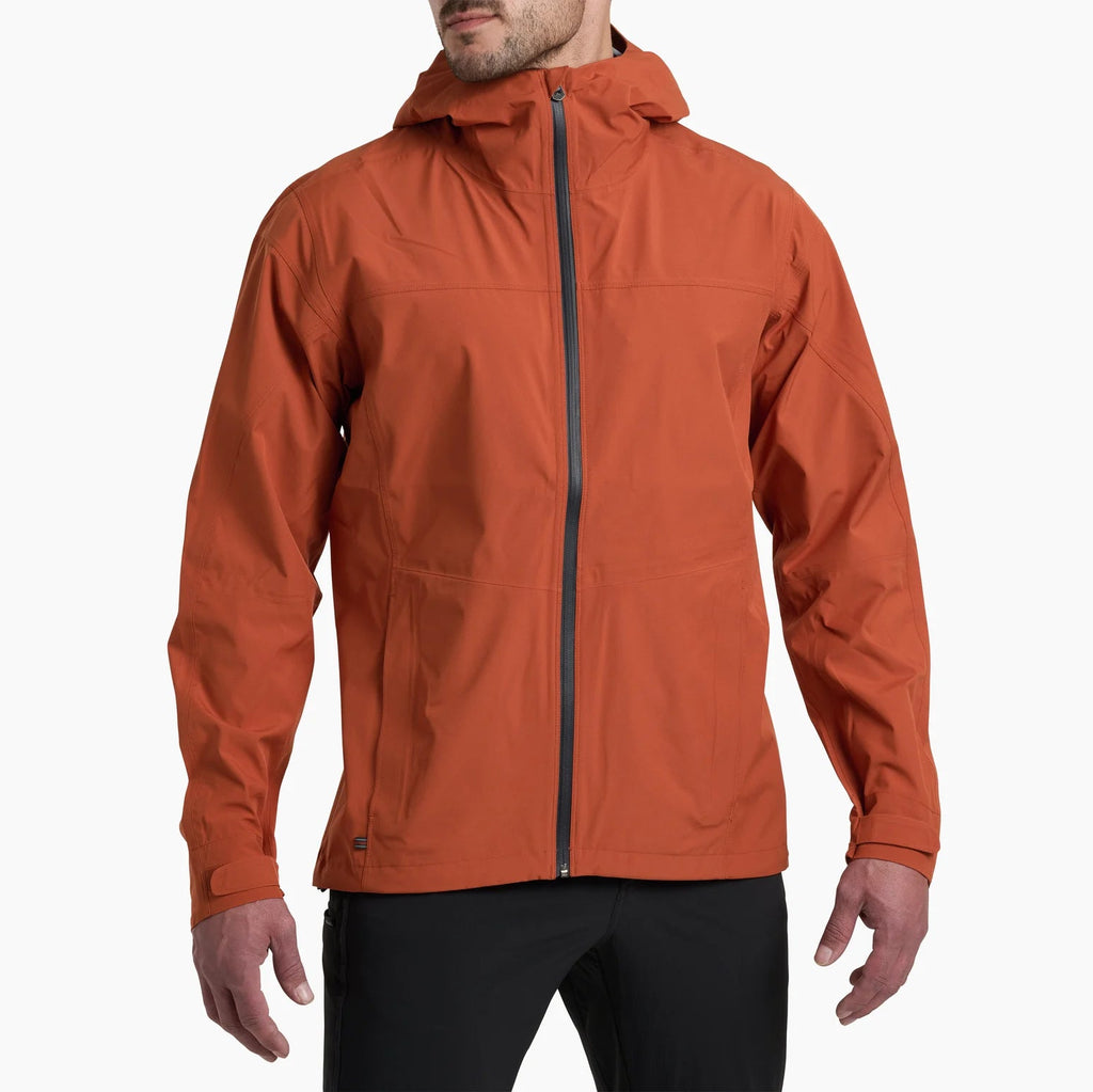 Kuhl red/orange rain jacket