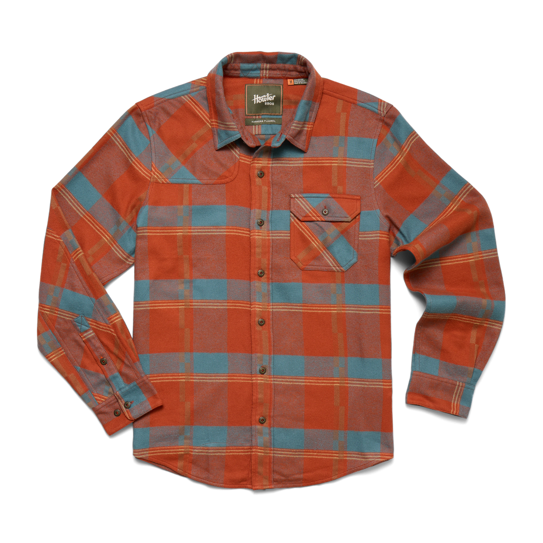 Howler Brothers Harker's Flannel | Backdrop Plaid : Terracotta