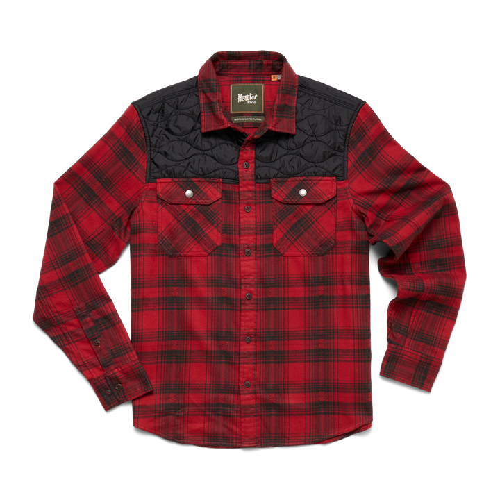 Howler Brothers Quintana Quilted Flannel | Big Barrett Plaid : Brick Red