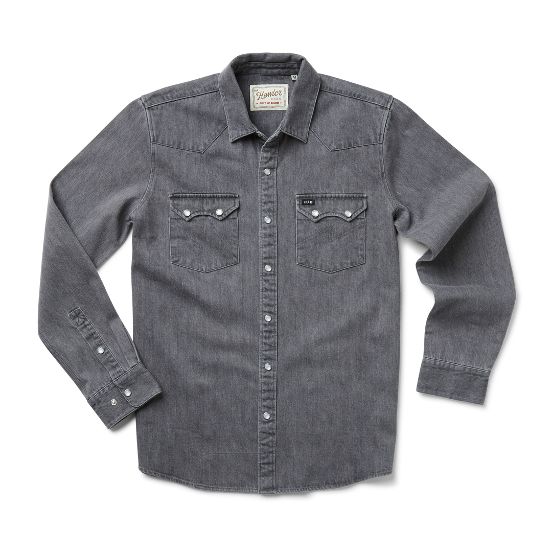 Howler Brothers Dust Up Denim Snapshirt | Jovi Grey Wash