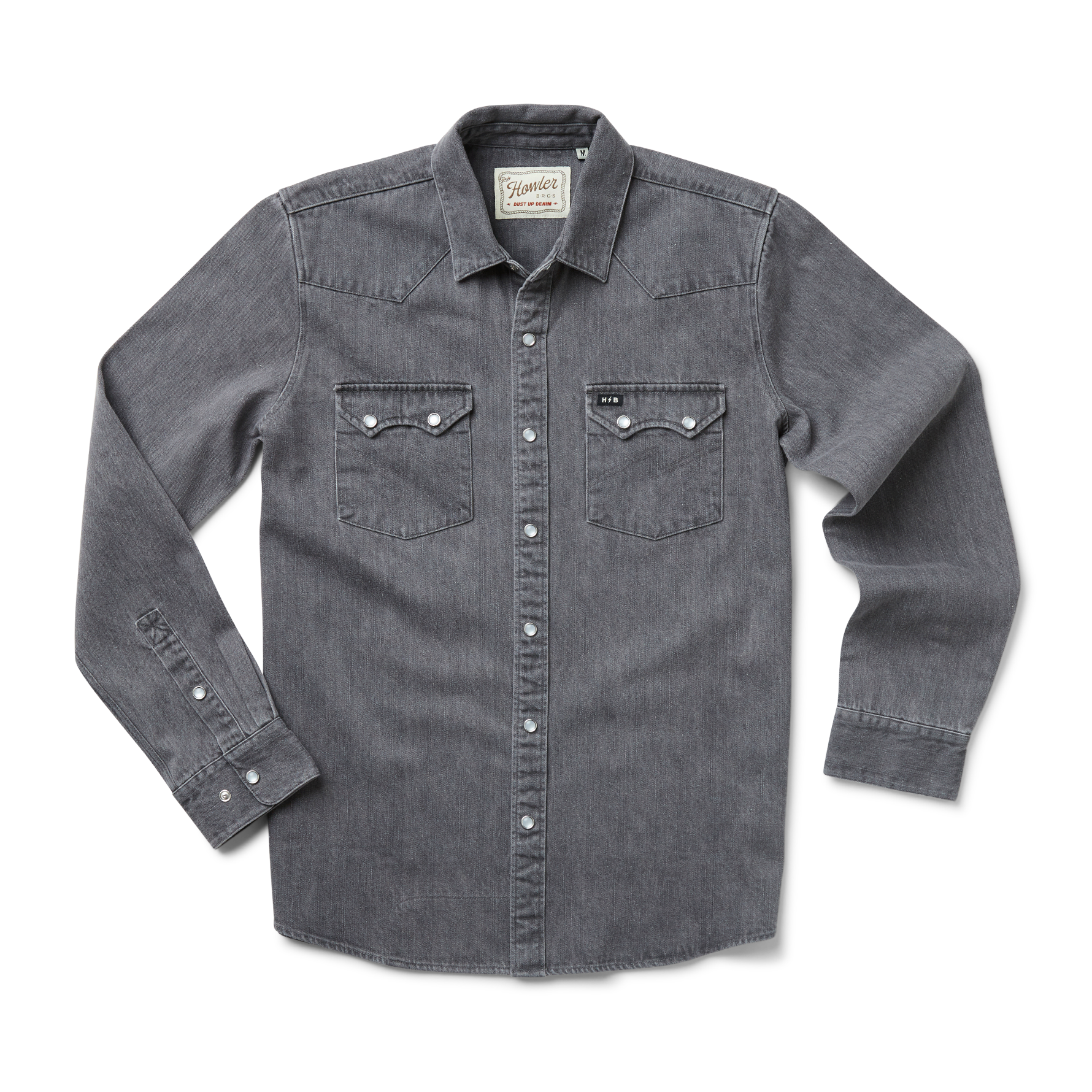 Howler Brothers Dust Up Denim Snapshirt | Jovi Grey Wash