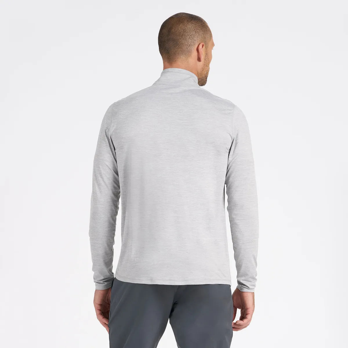 Vuori Men's Ease Performance Half Zip | Heather Grey