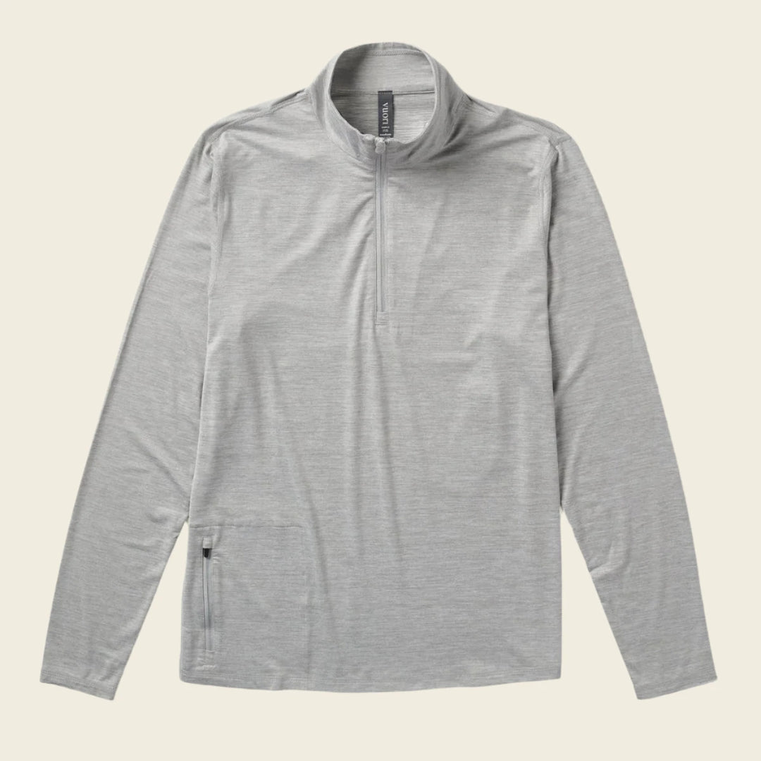 Vuori M's Ease Performance Half Zip | Heather Grey