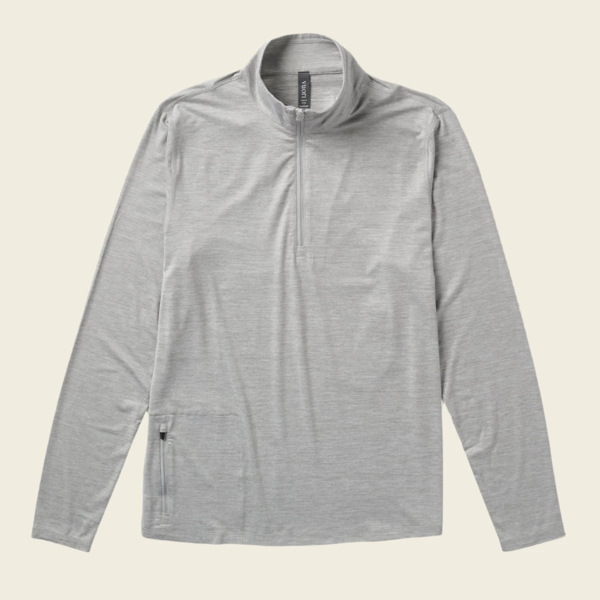 Vuori Men's Ease Performance Half Zip | Heather Grey