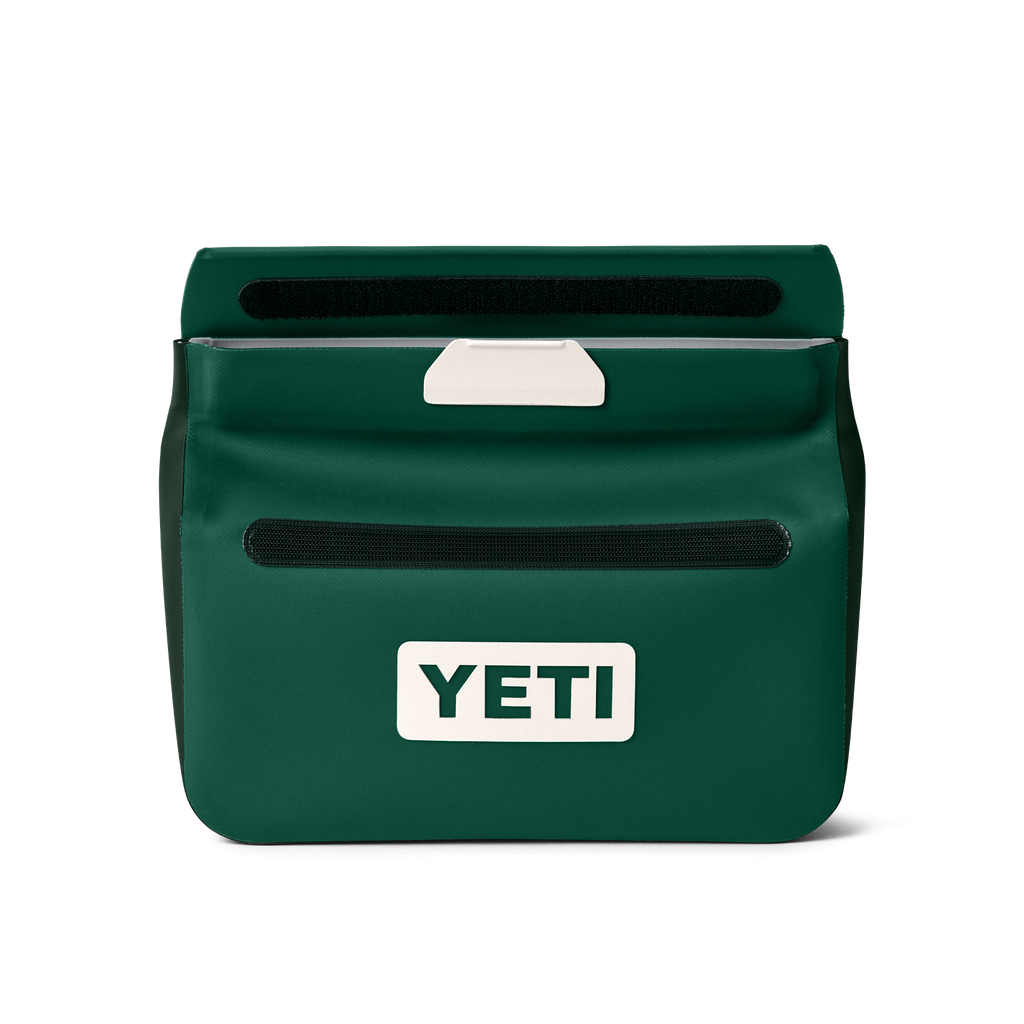 Green YETI cooler bag on a white background
