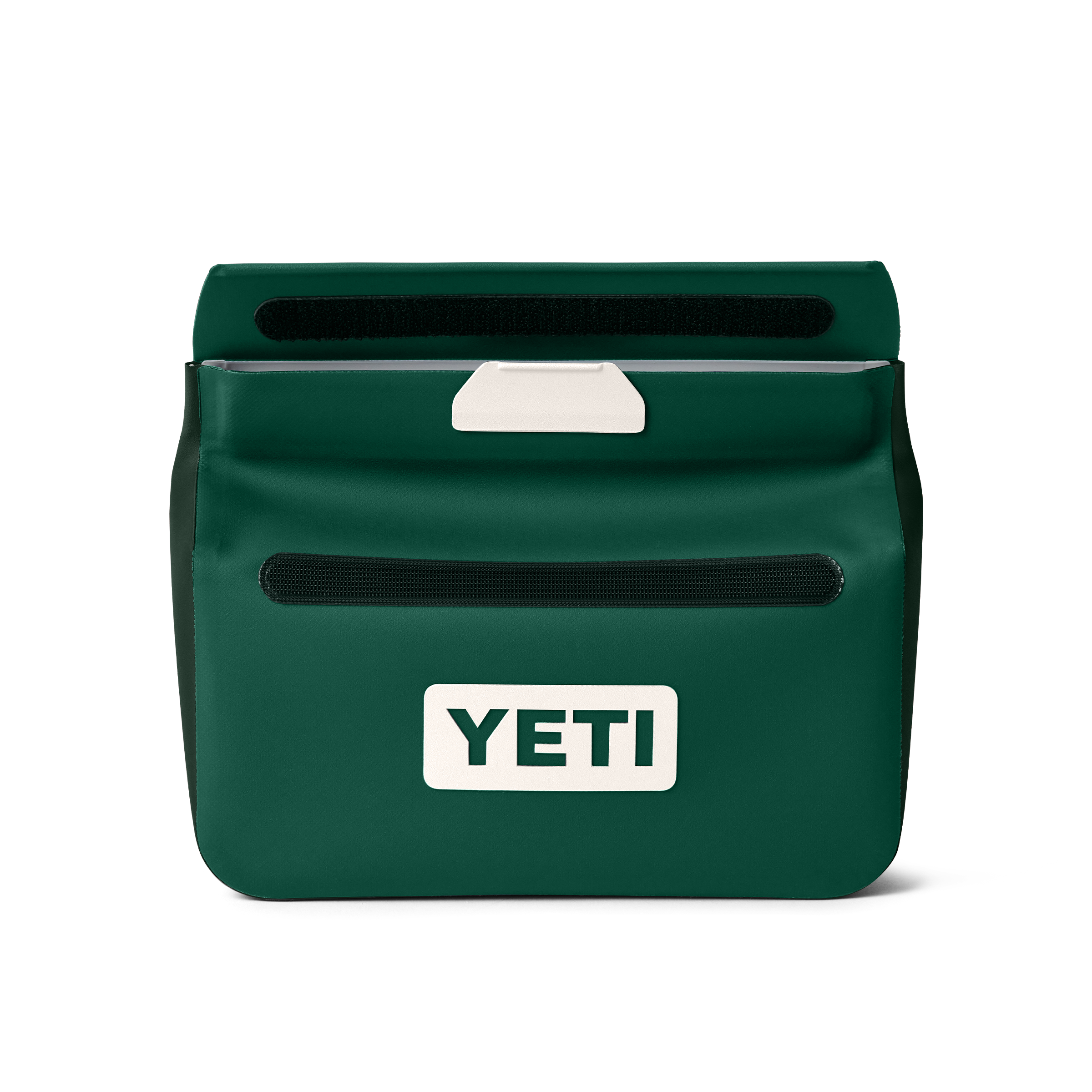 Green YETI cooler bag on a white background