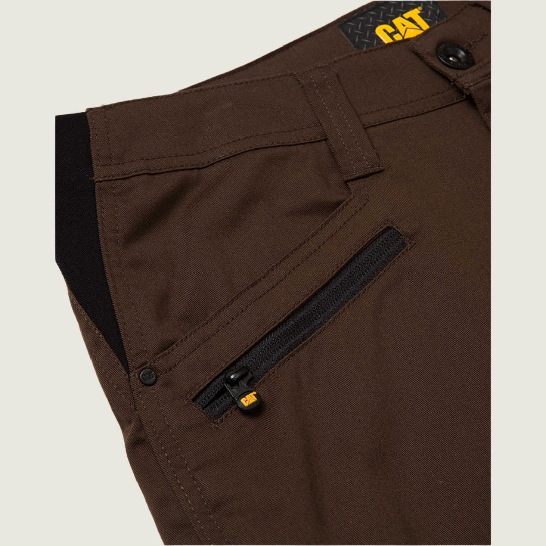 CAT M's Operator Flex Work Shorts | Dark Earth Brown