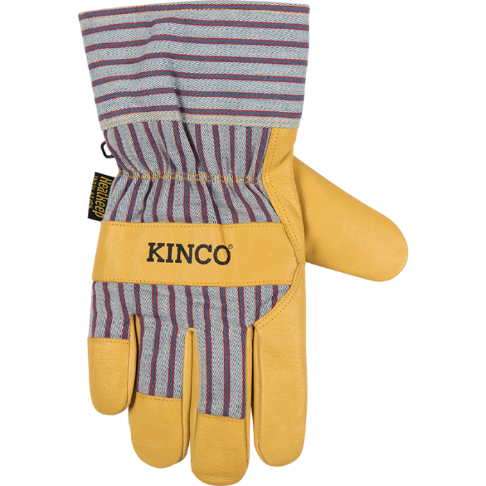 Kinco Lined Premium Grain Pigskin Palm with Safety Cuff | Otto Striped