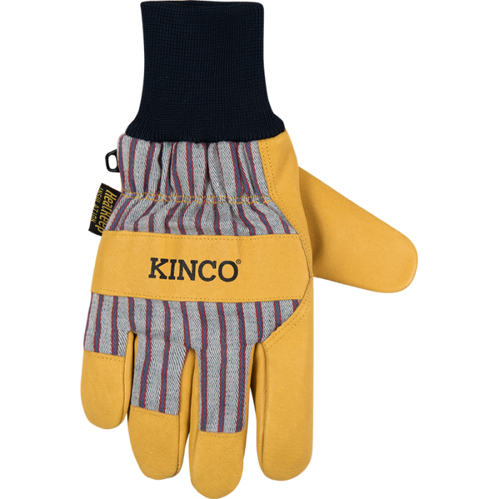Kinco Lined Premium Grain Pigskin Palm with Knit Wrist Gloves | Otto Stripe