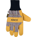 Kinco Lined Premium Grain Pigskin Palm with Knit Wrist Gloves | Otto Stripe