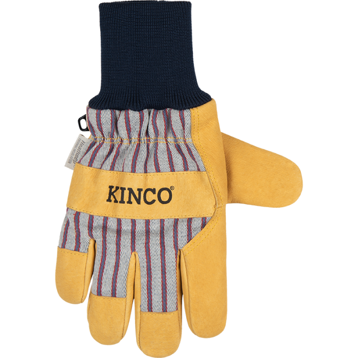 Kinco Women's 1927KW™ Lined Premium Grain Pigskin Palm with Knit Wrist Glove | Otto Striped