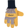 Kinco Women's 1927KW™ Lined Premium Grain Pigskin Palm with Knit Wrist Glove | Otto Striped