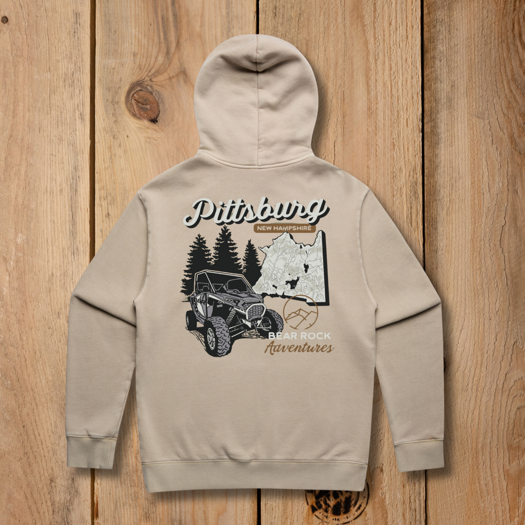 Bear Rock Premium | ATV Pittsburg NH Hoodie Faded TaupeFront