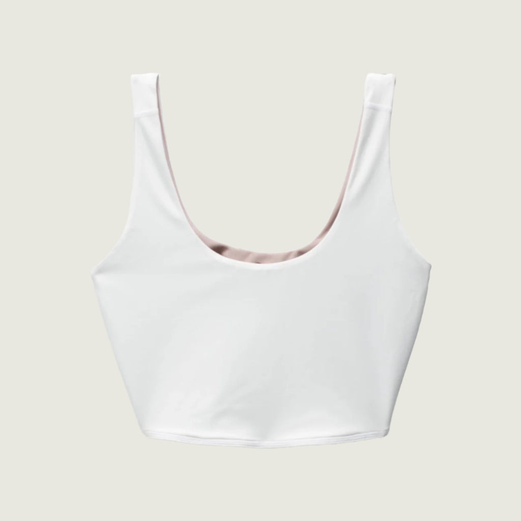 Prana W's Luxara Reversible Crop Top | Soft White/Willow