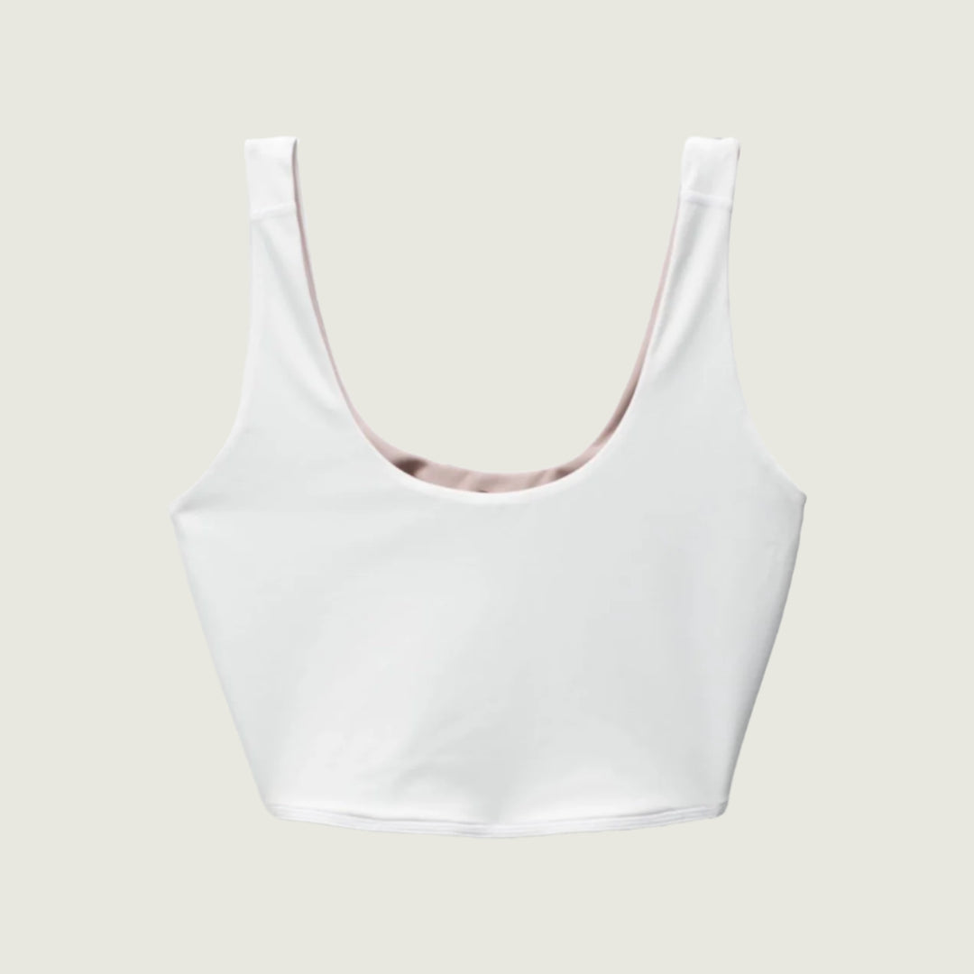 Prana W's Luxara Reversible Crop Top | Soft White/Willow