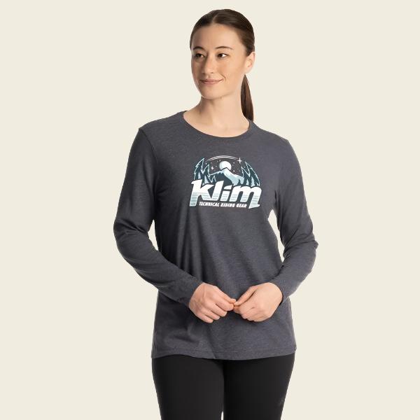 Klim Estelle Women's Tri-blend Tee LS Navy Frost Milky Blue