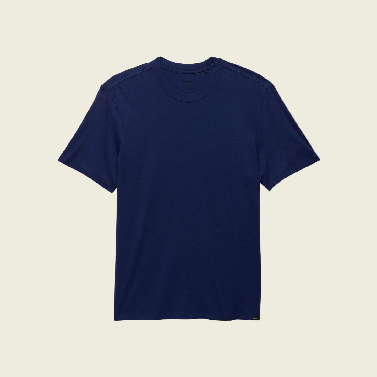 Navy blue t-shirt on a white background