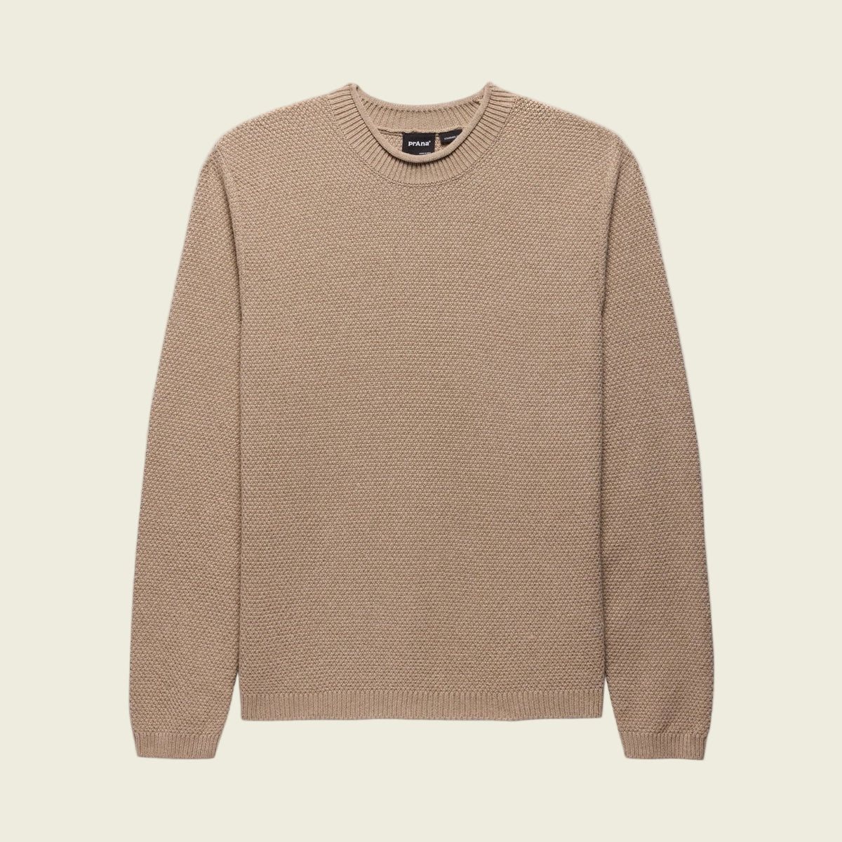 Beige sweater on a white background