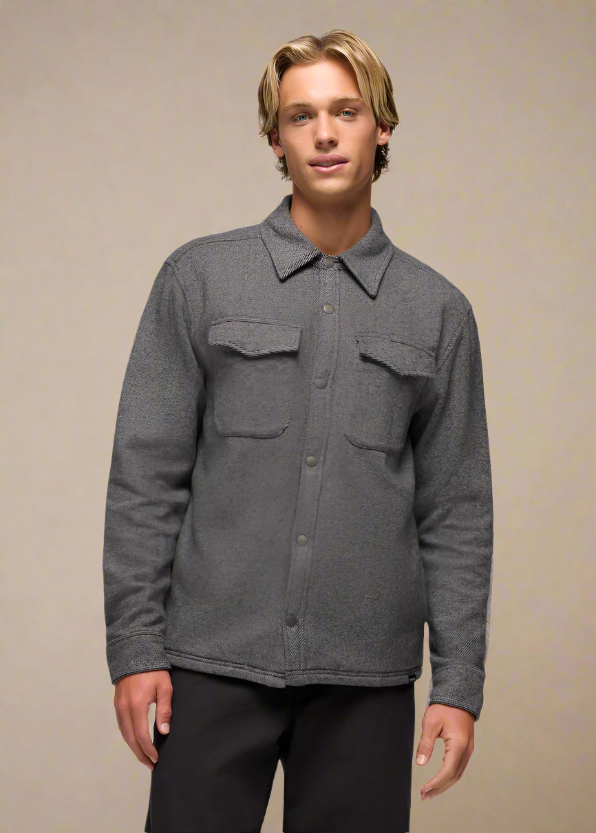 prAna M's Happy Camp Flannel | Shadow Heather