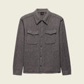 Gray jacket with two front pockets on a white background