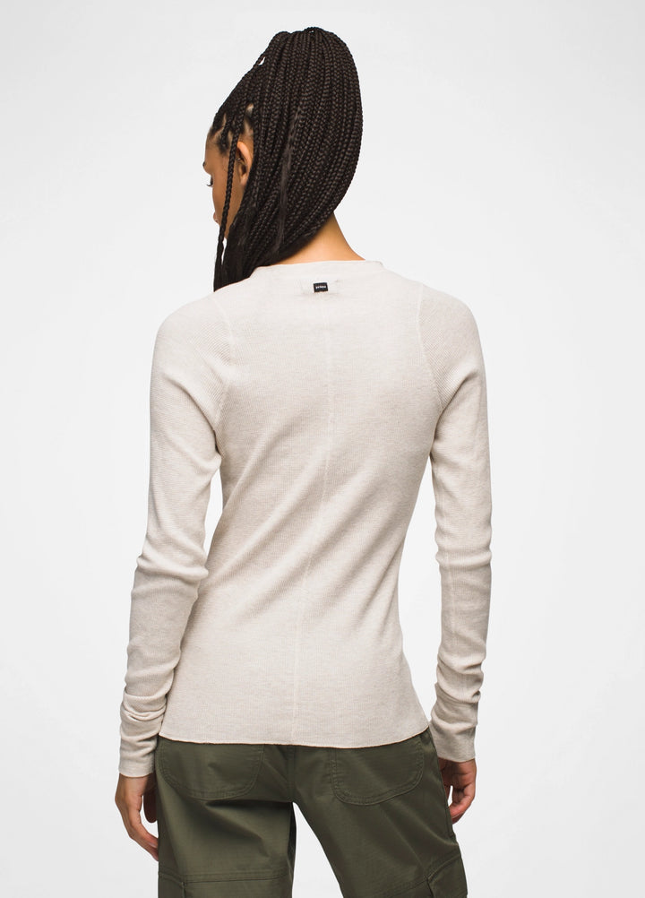 Prana W's Touchstone Henley Oatmeal Heather