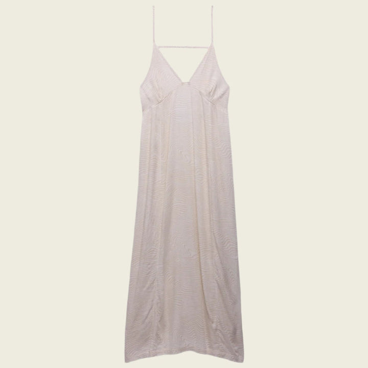 Prana Women's Fernie V-Neck Maxi Dress | Soft White Wavee