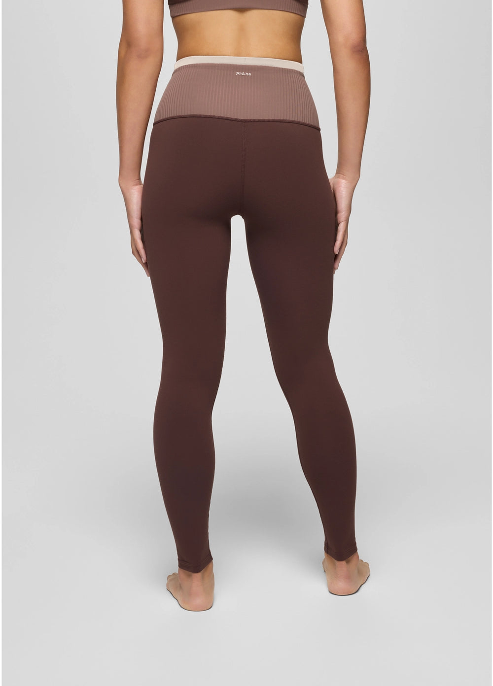 Prana Women's Luxara Salutations Legging | Mocha Colorblock