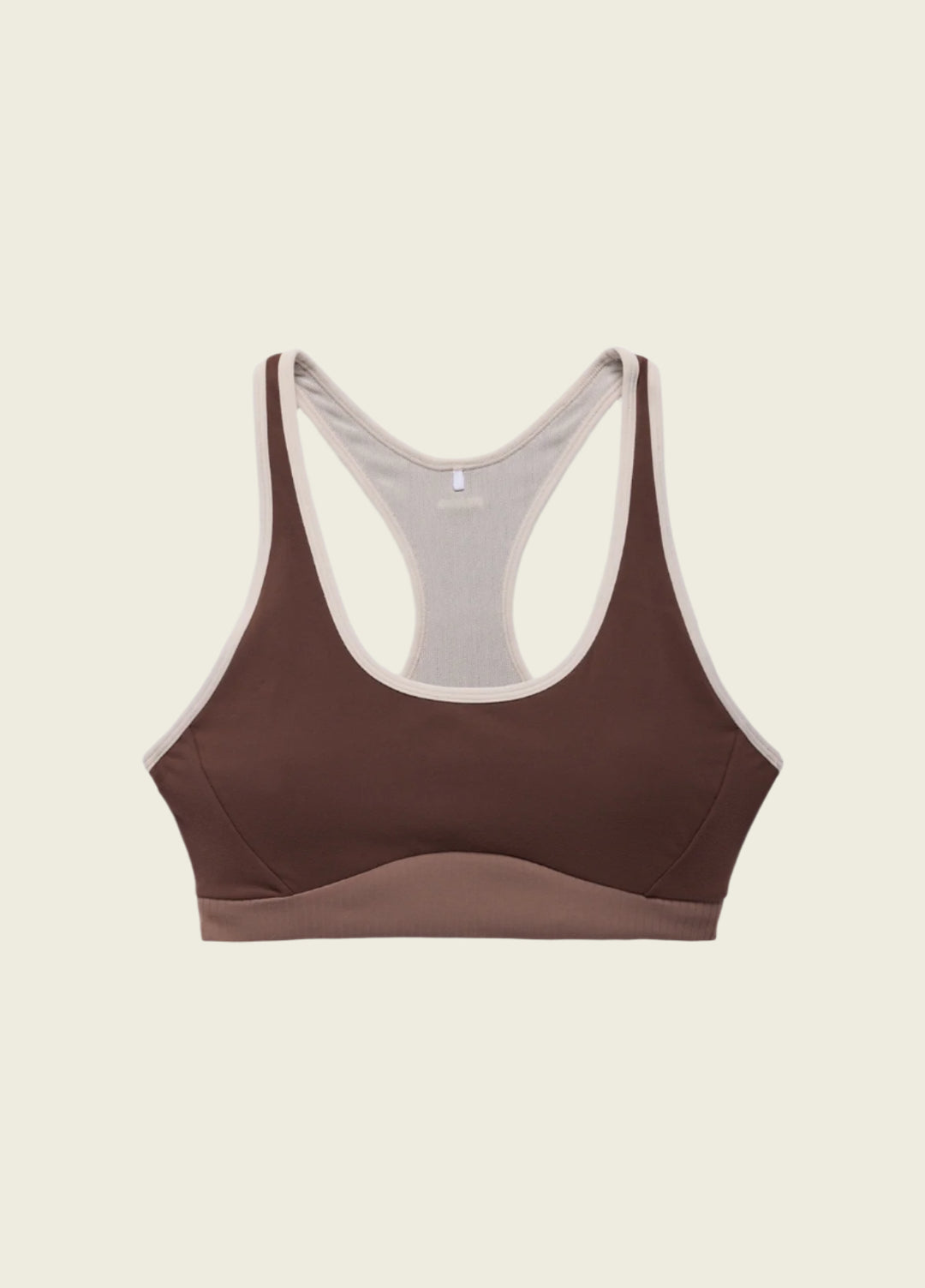 Prana  Women's Luxara Salutations Bra | Mocha Colorblock