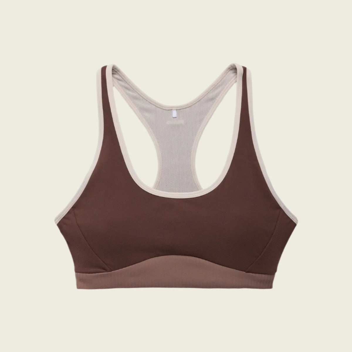 Prana  Women's Luxara Salutations Bra | Mocha Colorblock