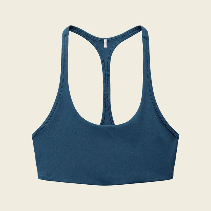 prAna Luxara Racerback Bra | Bluff Blue