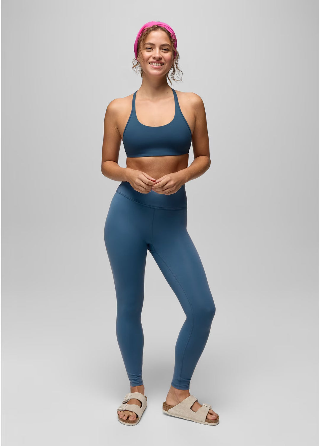 prAna Luxara Racerback Bra | Bluff Blue