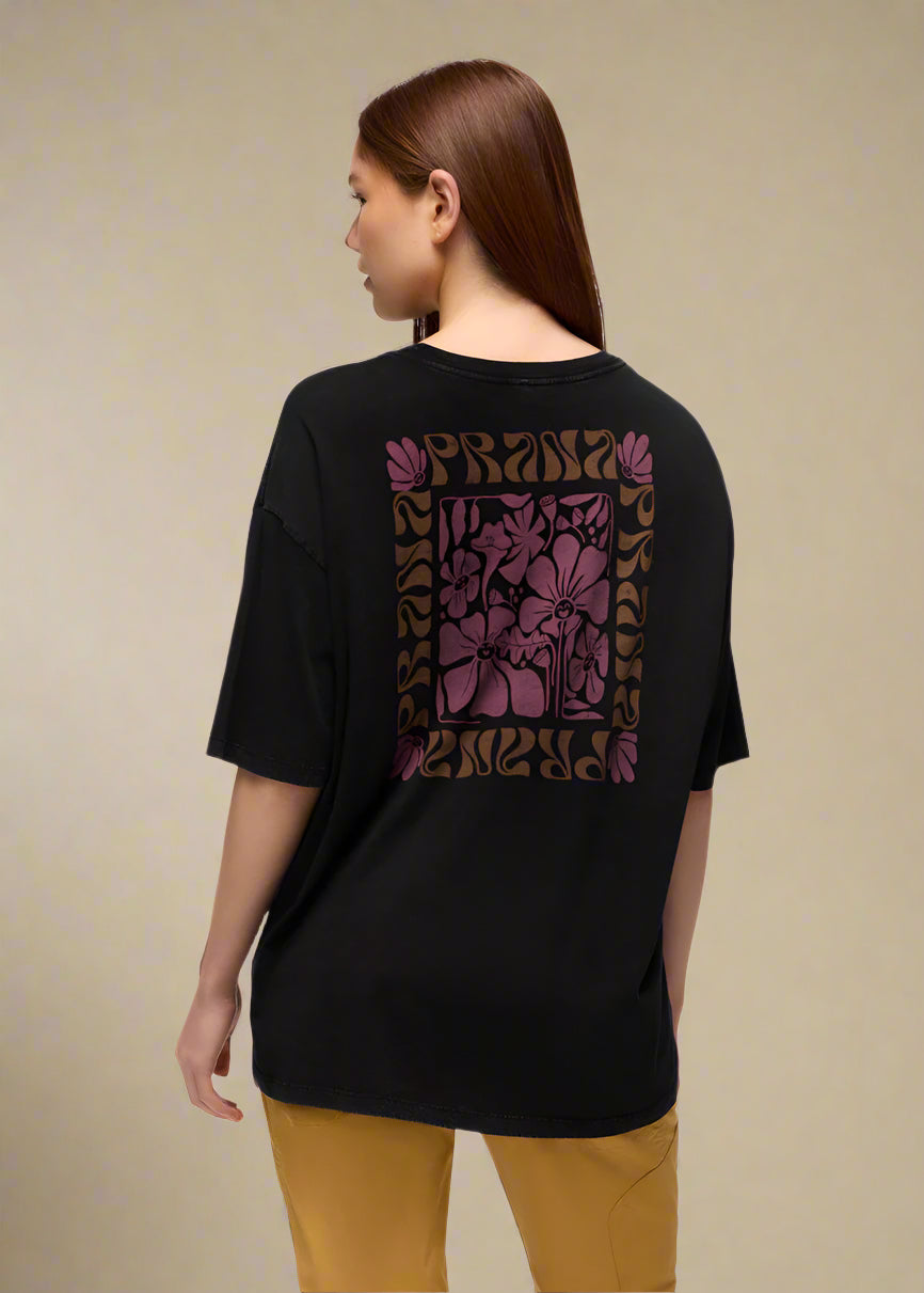 prAna Everyday Graphic Oversized Tee | Black Good Vibes