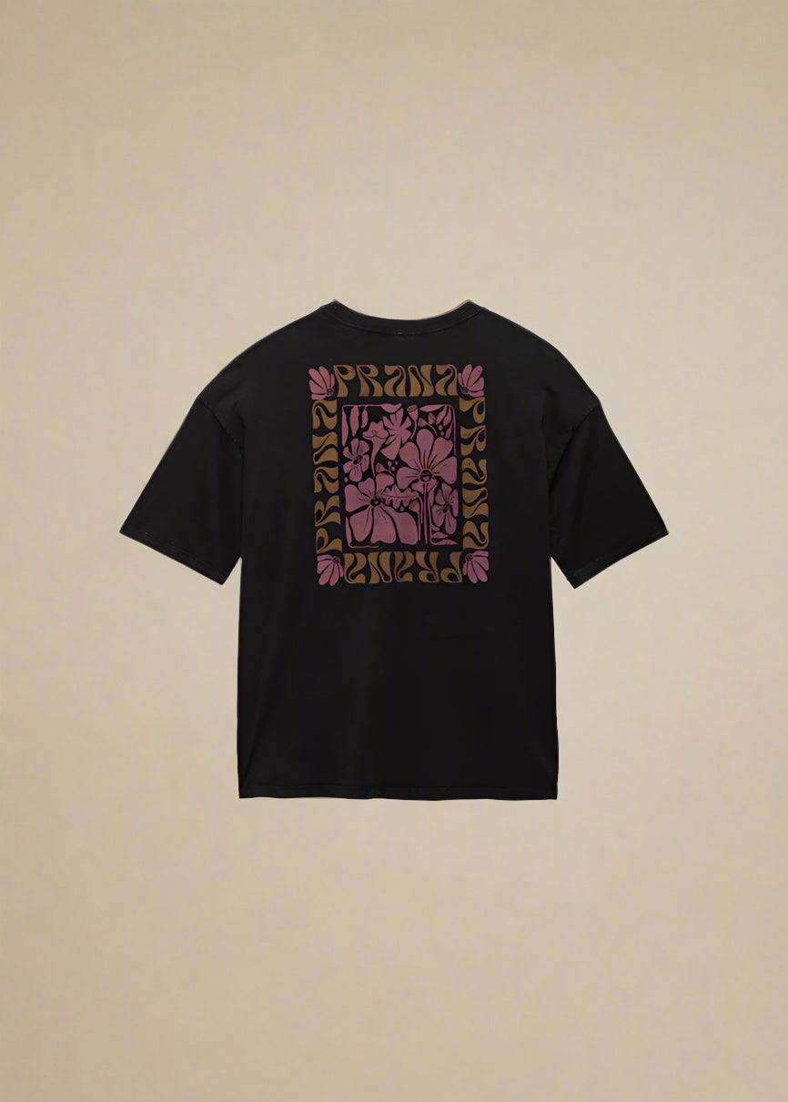 prAna Everyday Graphic Oversized Tee | Black Good Vibes