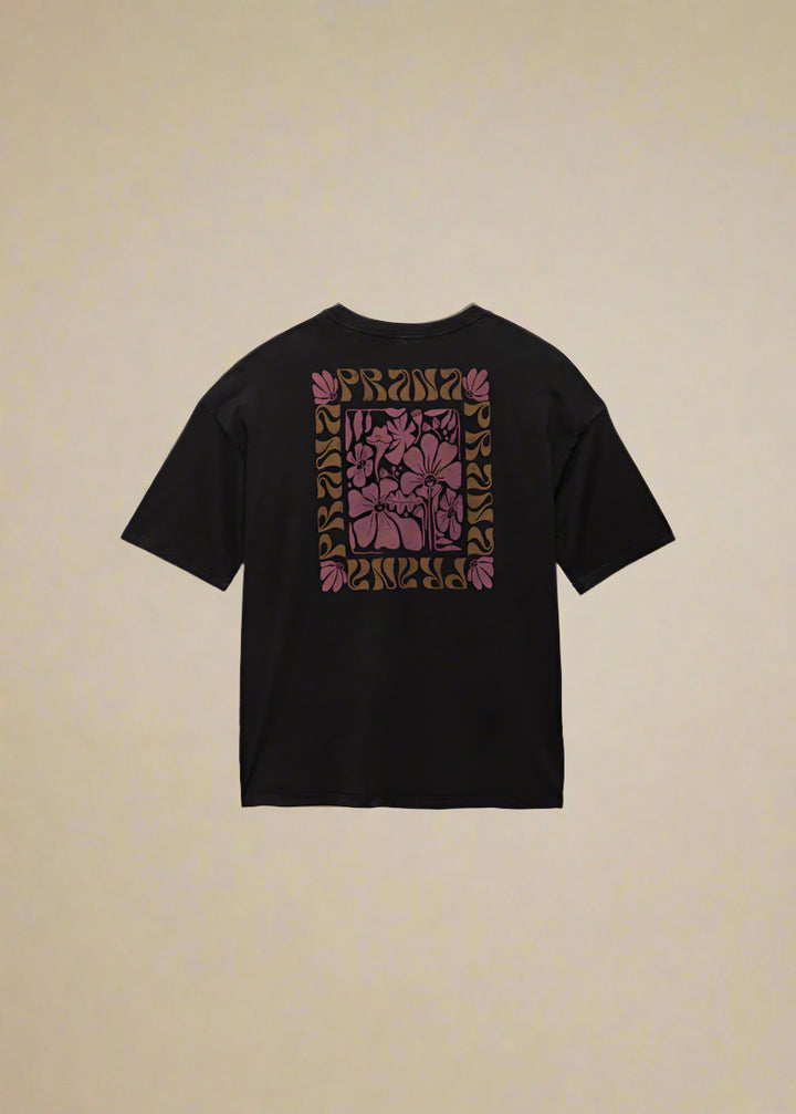 prAna Everyday Graphic Oversized Tee | Black Good Vibes