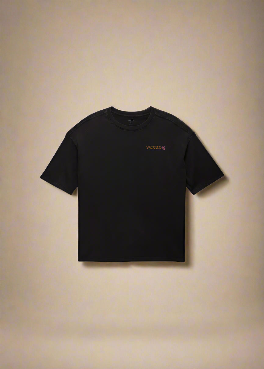 prAna Everyday Graphic Oversized Tee | Black Good Vibes