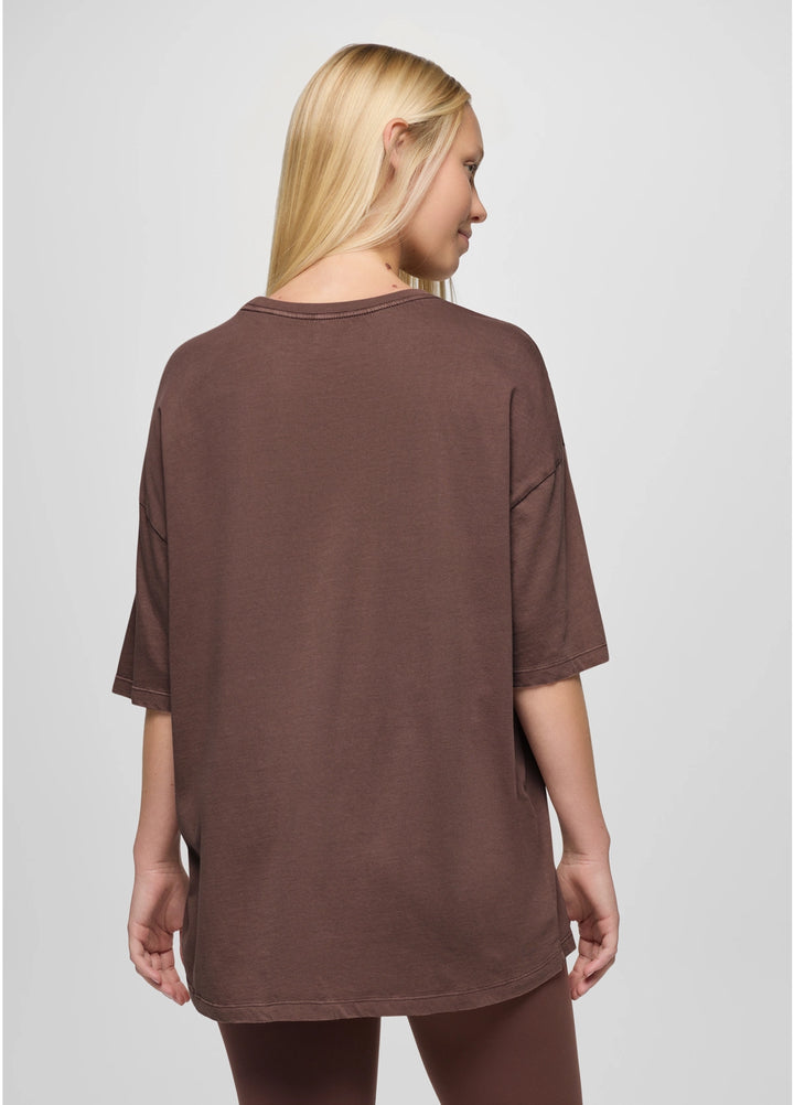 Prana Women's Everyday Graphic Oversized Tee | Carob Sunshine Daydream