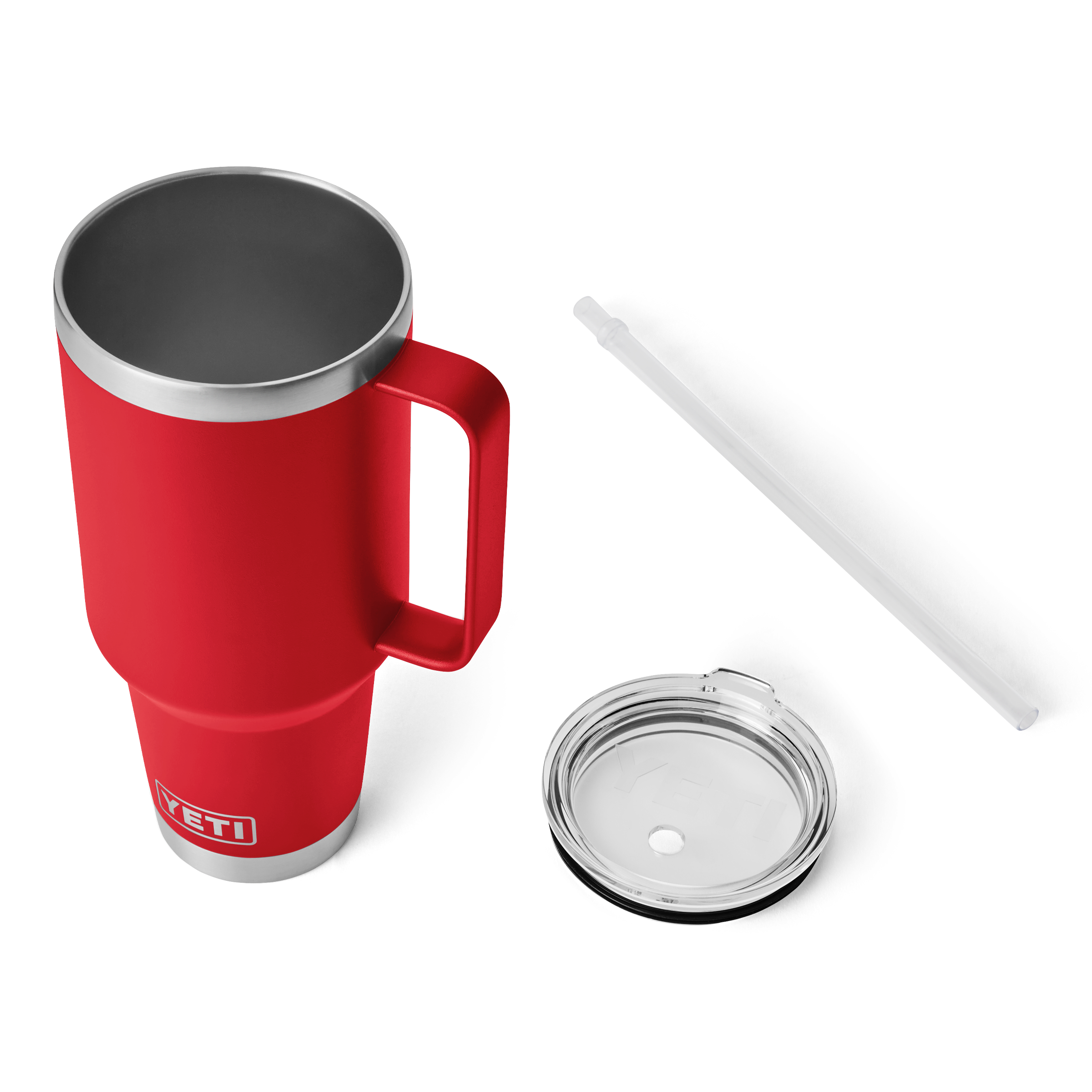 Yeti Rambler 42 oz Straw Mug Rescue Red