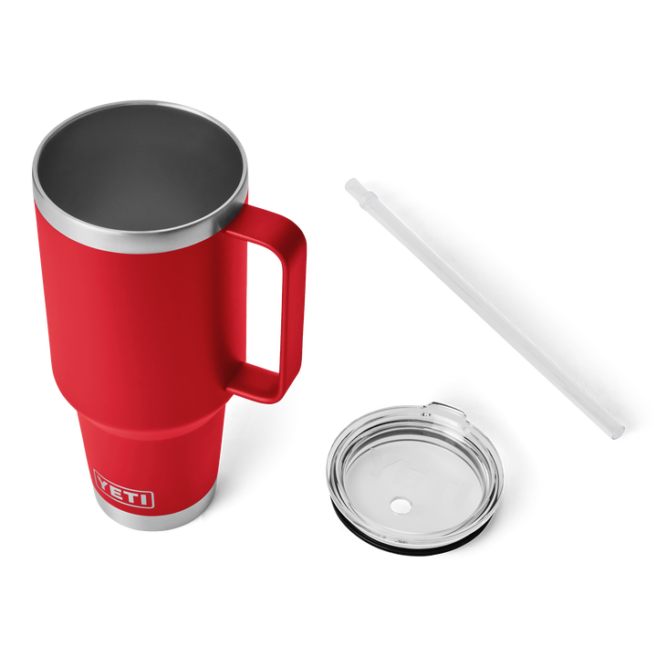 Yeti Rambler 42 oz Straw Mug Rescue Red