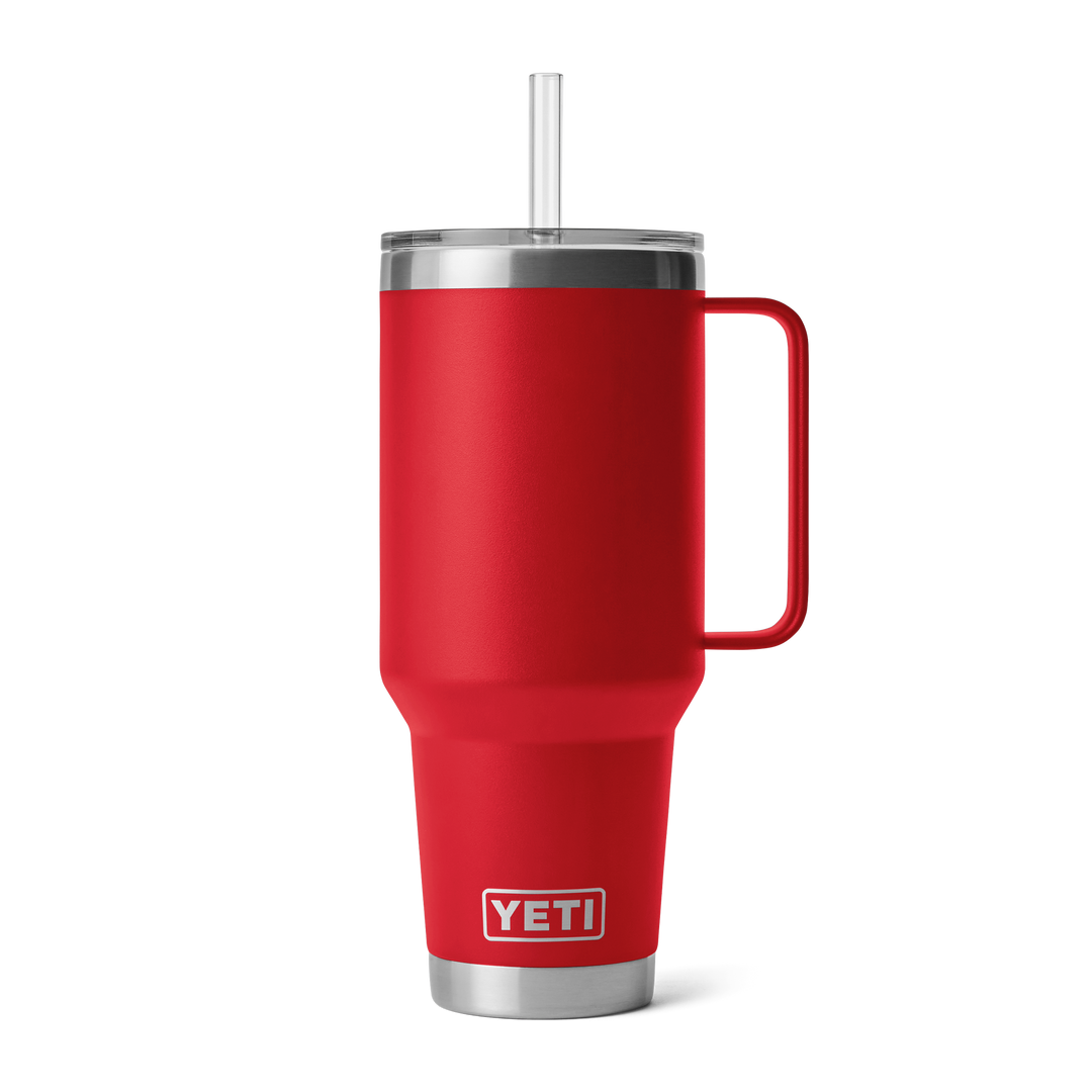 Yeti Rambler 42 oz Straw Mug Rescue Red