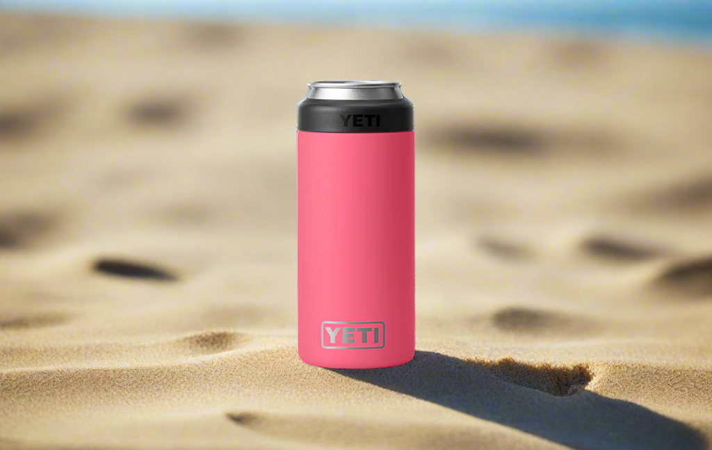 Yeti Rambler 12oz Slim Can Colster | Tropical Pink