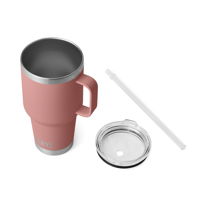 Yeti Rambler 35 oz Straw Mug Sandstone Pink