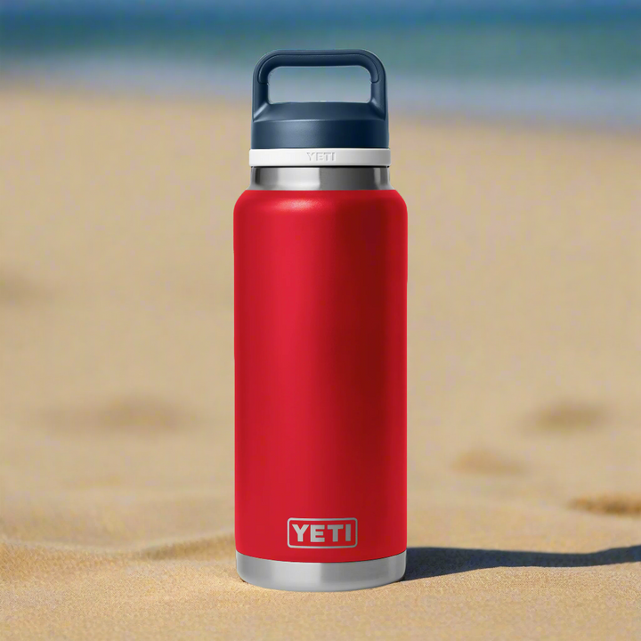Yeti Rambler 36 oz Bottle w/Chug Cap Rescue Red White Navy