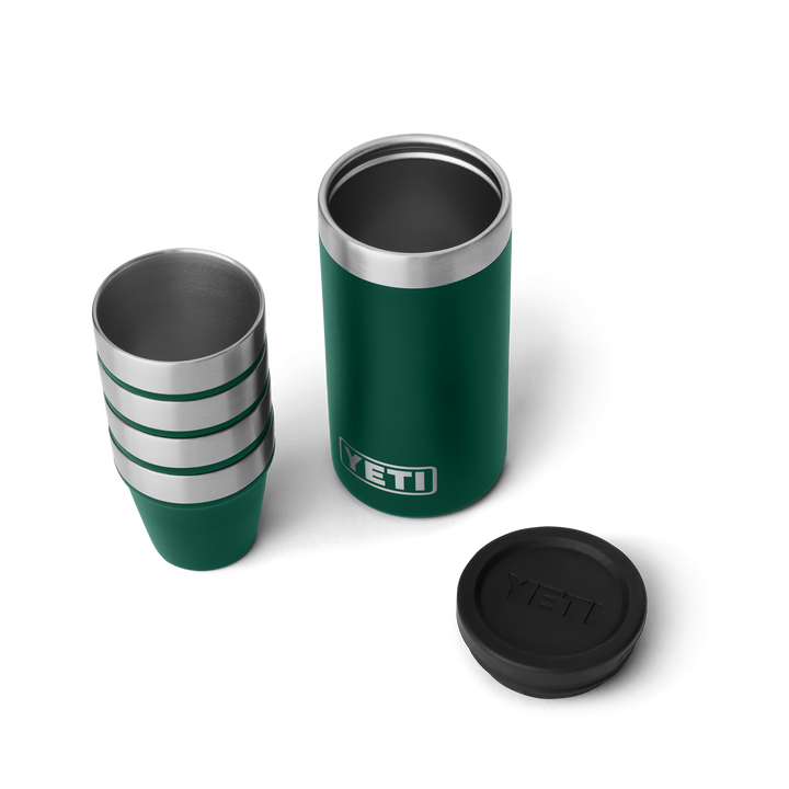 Yeti Shot Glasses & Case | Black Forest Green