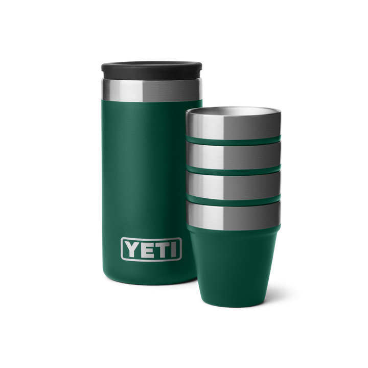 Yeti Shot Glasses & Case | Black Forest Green