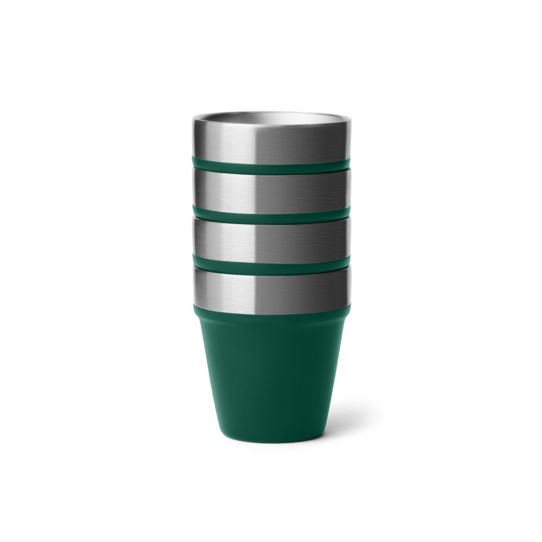 Yeti Shot Glasses & Case | Black Forest Green