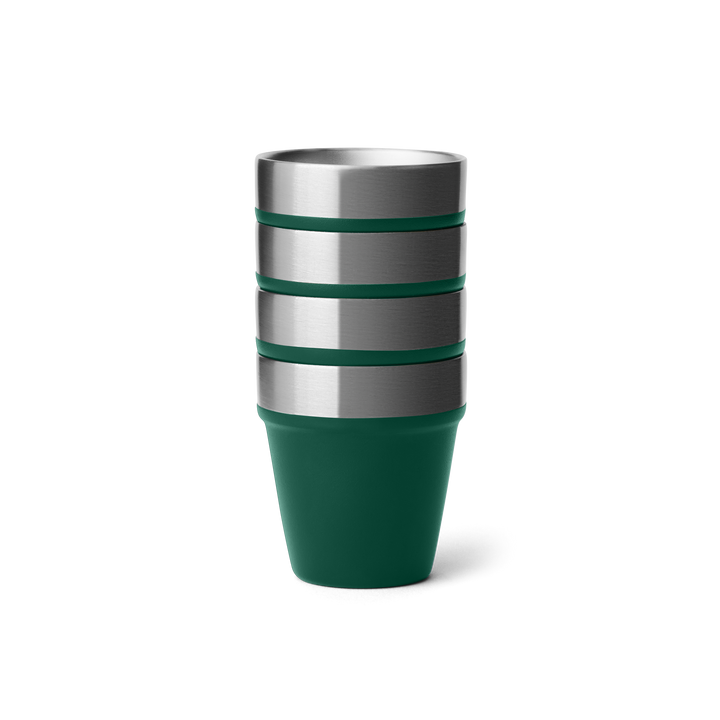 Yeti Shot Glasses & Case | Black Forest Green