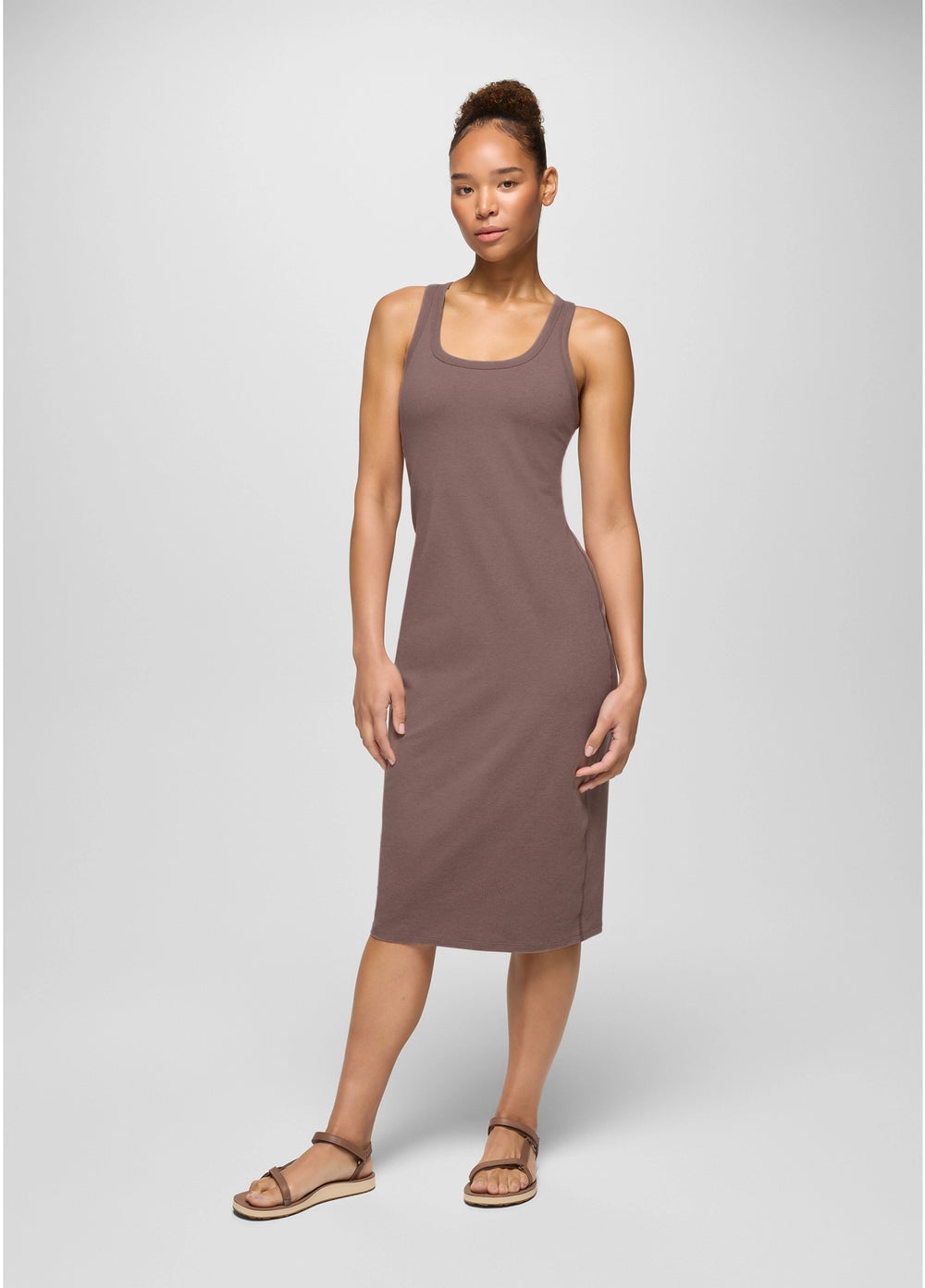 Prana Women's Heavana Racerback Midi Dress | Carob Heather