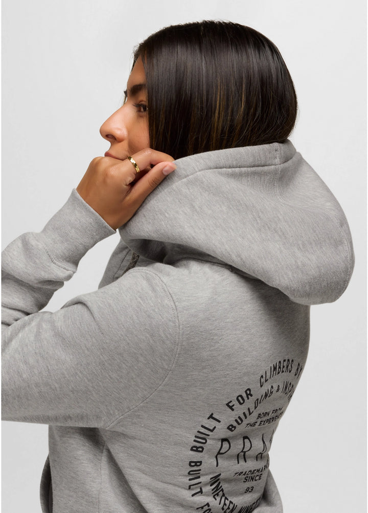 Prana Women's Everyday Graphic Hoodie | Heather Grey Simple Story