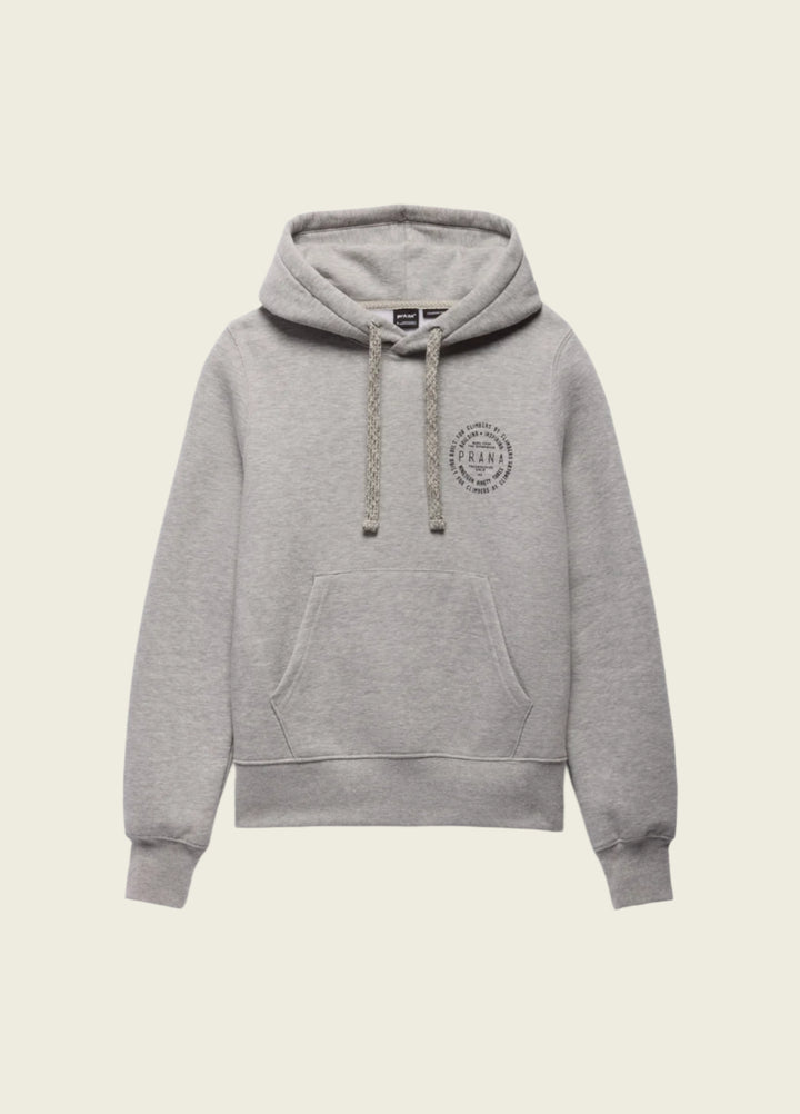 Prana Women's Everyday Graphic Hoodie | Heather Grey Simple Story