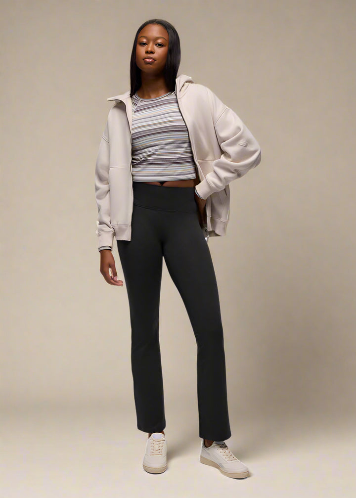 prAna Heavana Long Sleeve | Almond Microstripe